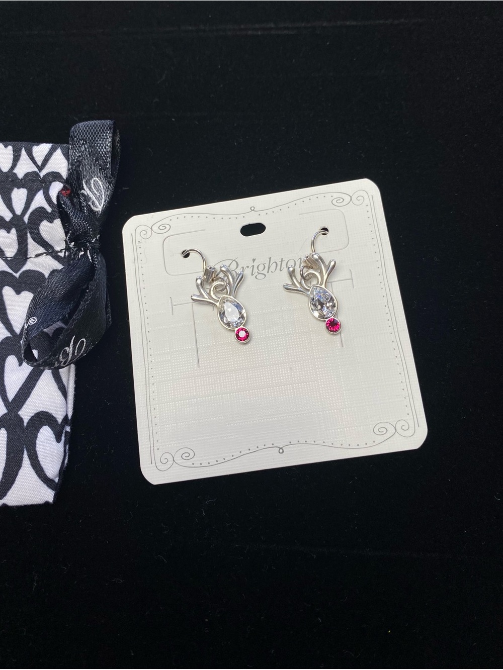 Brighton Reindeer Rock French Wire Earrings New With Tag & Pouch! Style JA 1563